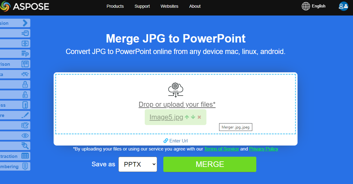 Merge JPG to PowerPoint