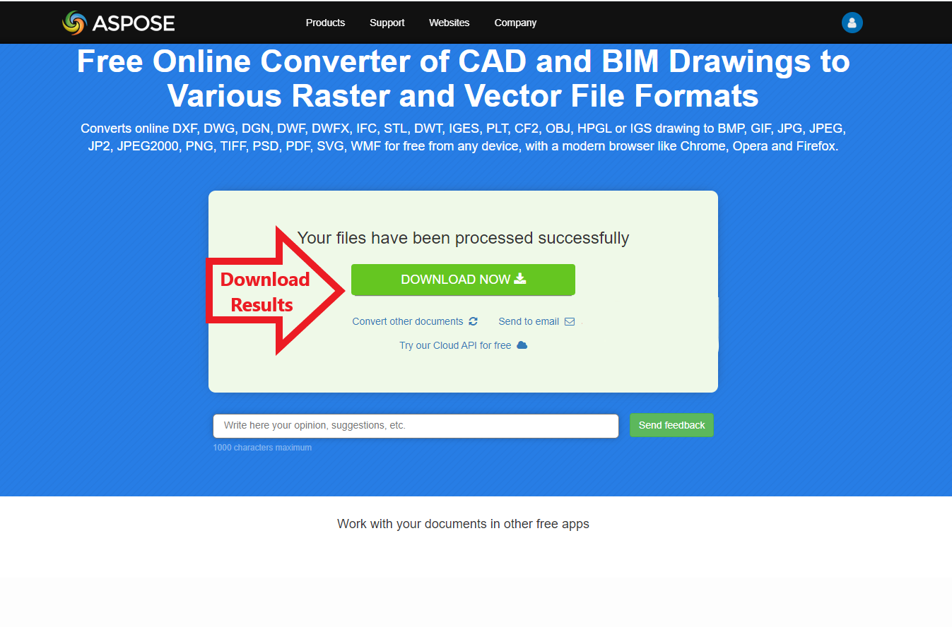 Download Free Online Converter App Of Cad Or Bim Drawings To Various Raster And Vector File Formats