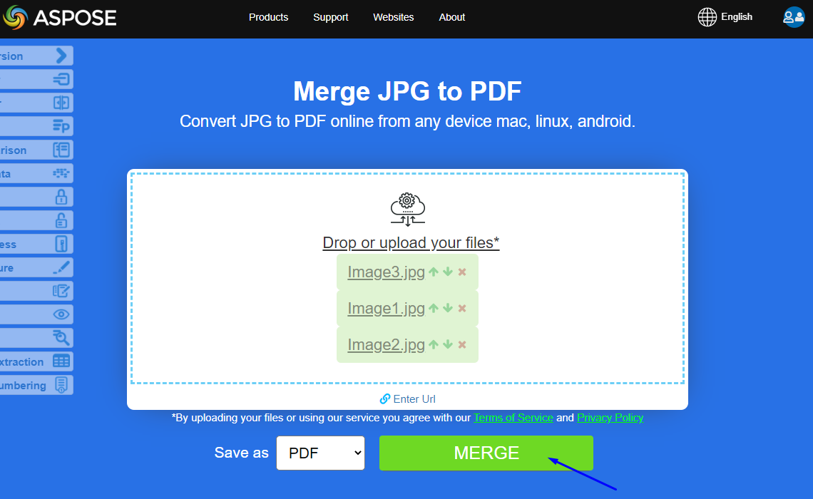 Merge JPEG files