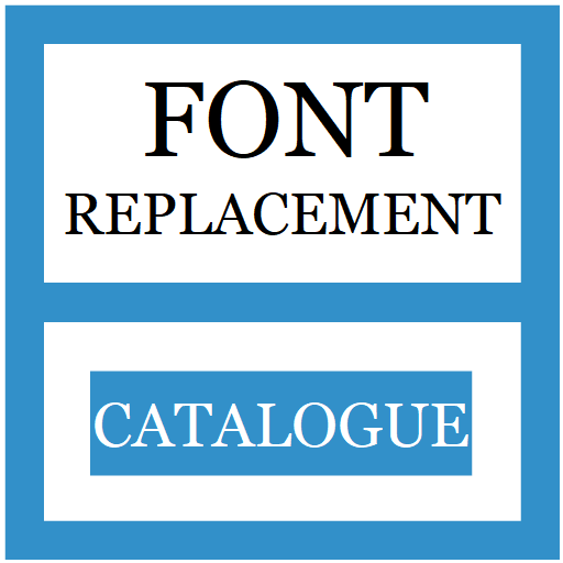 Online PSD Font Replacement Catalogue App with ability to replace commercial font to open source one App