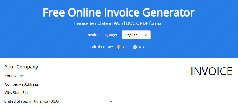 41+ Invoice Generator Online India PNG